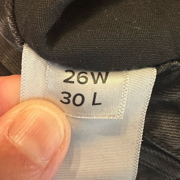 Outland Denim Abigail Straight Leg High Rise Jeans Aged Black 26 - Picture 10 of 10